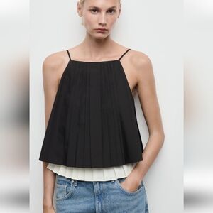 NWT Mango pleated Combined Top